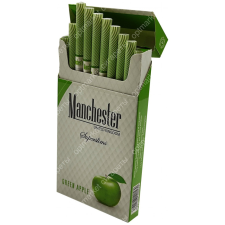 Сигареты Manchester Green Apple Superslims оптом